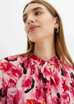 bonprix Bekleidung·Jacken & Mäntel|Blusen & Tuniken^Schluppenbluse aus Chiffon pink floral
