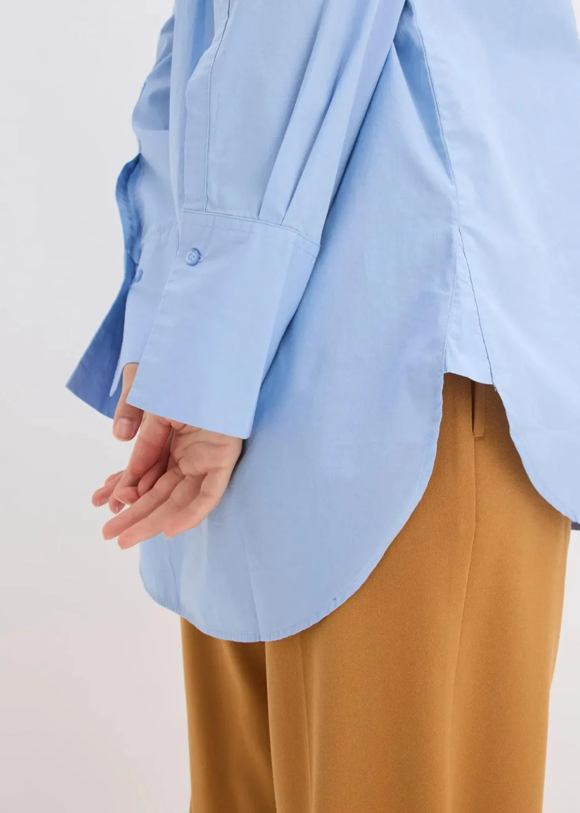 bonprix Blusen & Tuniken|Bekleidung·Jacken & Mäntel^Schluppenbluse aus reiner Baumwolle perlblau