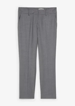 bonprix Bekleidung·Kleider|Hosen^Schmale Hose mit weichem Wollanteil grau meliert meliert