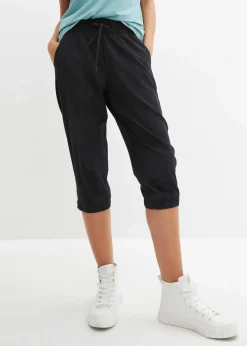 bonprix Bekleidung·Jumpsuits|Bekleidung·Sweat^Schnelltrocknende Funktionshose in Capri-Länge schwarz