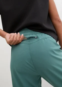 bonprix Hosen|Sportbekleidung^Schnelltrocknende Funktionshose in Capri-Länge graugrün