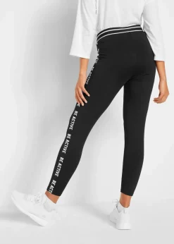 bonprix Bekleidung·Sweat|Bekleidung·Kleider^Schnelltrocknende Leggings, 7/8 Länge schwarz bedruckt