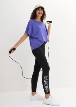 bonprix Bekleidung·Sweat|Bekleidung·Kleider^Schnelltrocknende Leggings, knöchelfrei schwarz