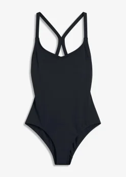 bonprix Nachhaltigere Materialien|Badeanzüge^Schnelltrocknender Sport-Badeanzug mit Racerback schwarz