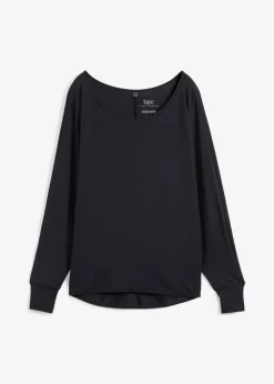 bonprix Bekleidung·Sweat|Sportbekleidung^Schnelltrocknendes Sport-Shirt mit Retro-Print schwarz bedruckt