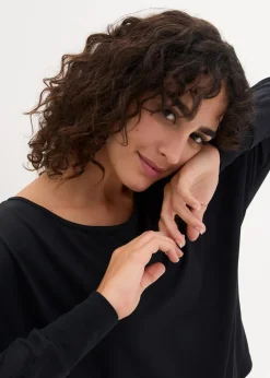 bonprix Bekleidung·Sweat|Sportbekleidung^Schnelltrocknendes Sport-Shirt mit Retro-Print schwarz bedruckt