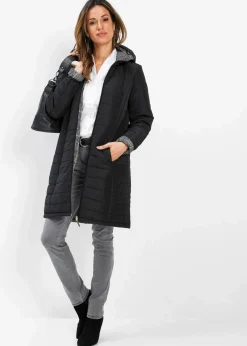 bonprix Jacken & Mäntel|Bekleidung·Hosen^Schöner Steppmantel zum Wenden schwarz