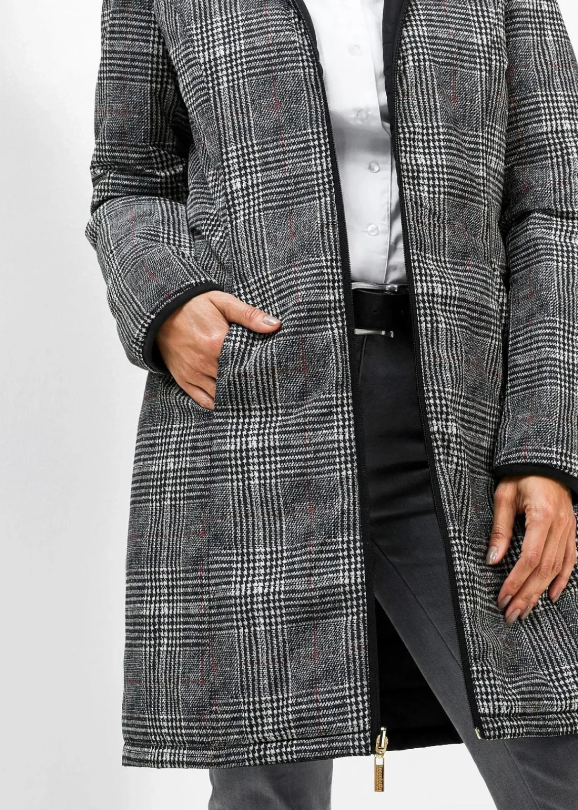 bonprix Jacken & Mäntel|Bekleidung·Hosen^Schöner Steppmantel zum Wenden schwarz