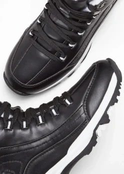 bonprix Gefütterte Winterschuhe|Boots^Schnür Boot schwarz