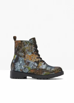 bonprix Boots^Schnürboots mit floralem Muster grün geblümt