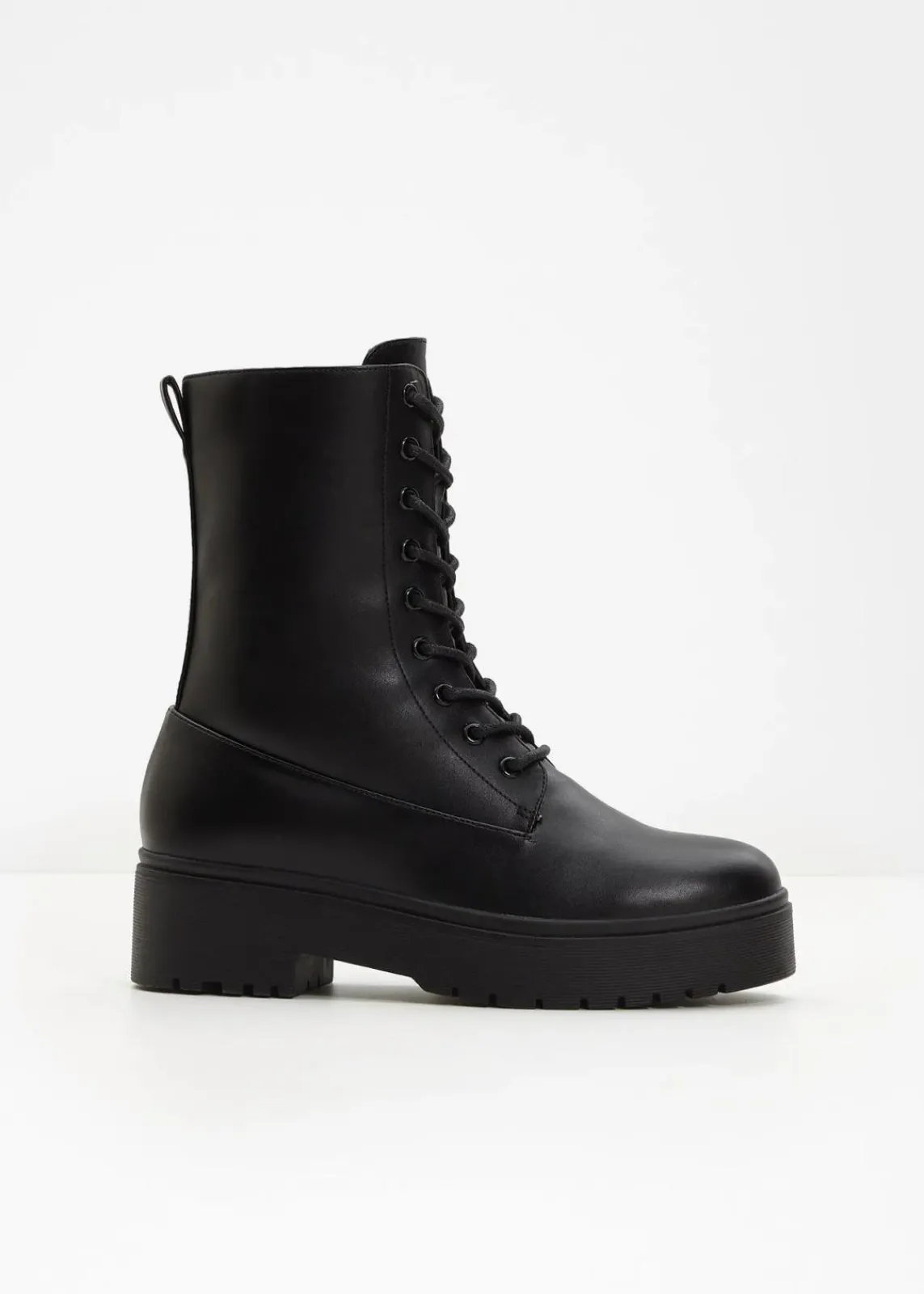bonprix Boots^Schnürboots mit Plateau-Sohle schwarz
