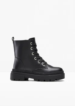 bonprix Boots^Schnürboots mit Profilsohle schwarz