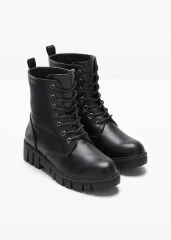bonprix Boots^Schnürboots mit Profilsohle schwarz