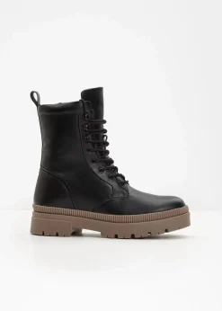 bonprix Boots^Schnürboots mit Profilsohle schwarz