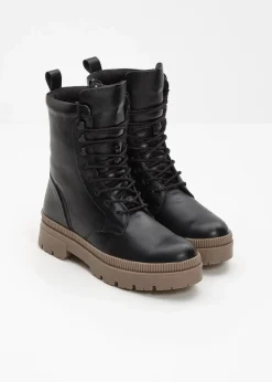 bonprix Boots^Schnürboots mit Profilsohle schwarz