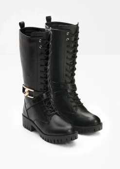 bonprix Stiefel^Schnürstiefel schwarz