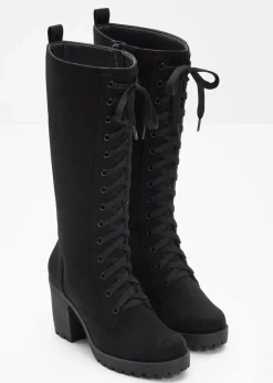 bonprix Stiefel^Schnürstiefel schwarz
