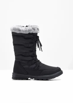 bonprix Komfortschuhe|Gefütterte Winterschuhe^Schnürstiefel schwarz