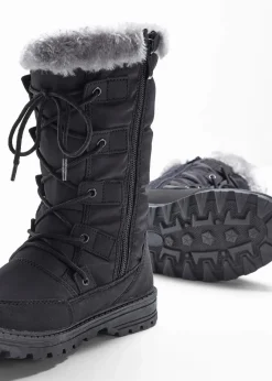 bonprix Komfortschuhe|Gefütterte Winterschuhe^Schnürstiefel schwarz