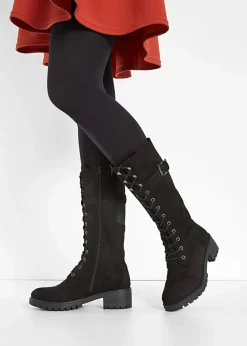 bonprix Stiefel^Schnürstiefel schwarz