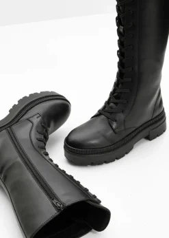bonprix Stiefel^Schnürstiefel schwarz