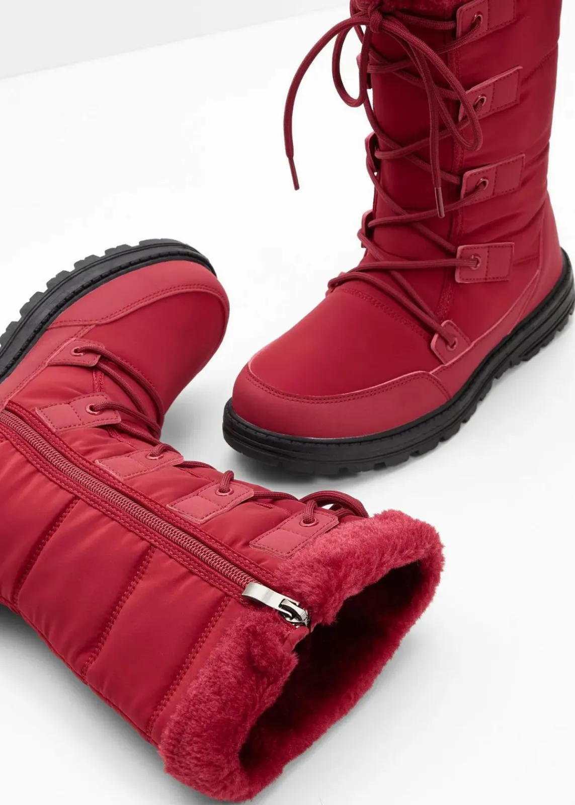 bonprix Schuhe & Accessoires In Spezialgrößen·Schuhe In Übergröße|Stiefel^Schnürstiefel dunkelrot
