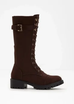 bonprix Stiefel^Schnürstiefel dunkelbraun