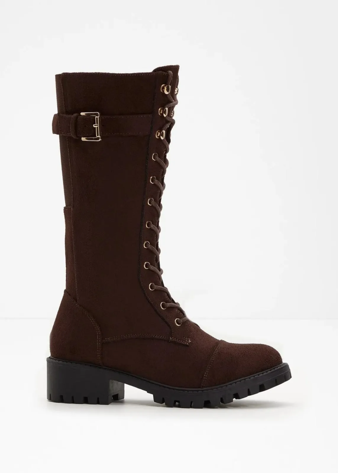 bonprix Stiefel^Schnürstiefel dunkelbraun