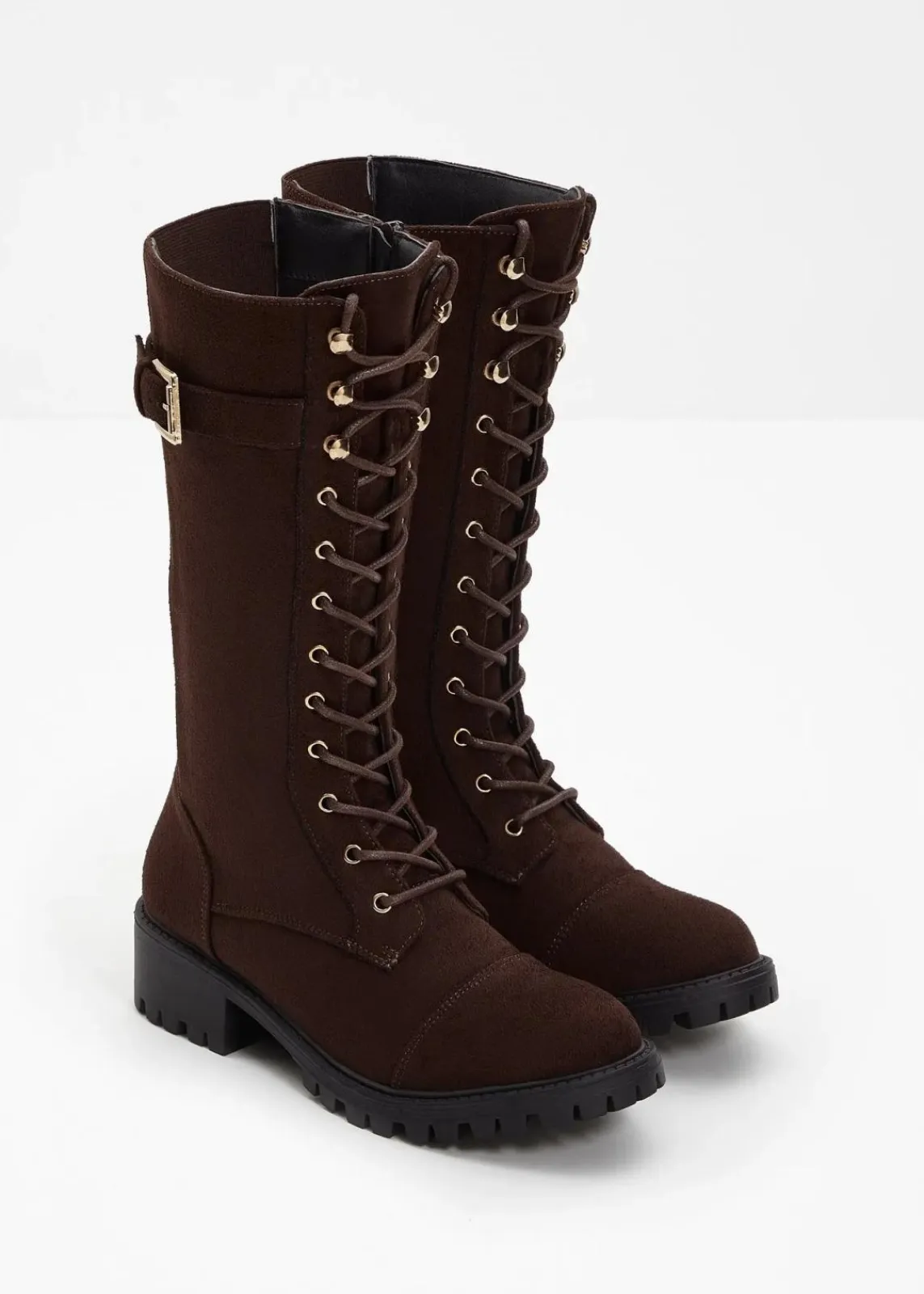 bonprix Stiefel^Schnürstiefel dunkelbraun