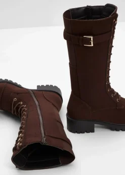 bonprix Stiefel^Schnürstiefel dunkelbraun
