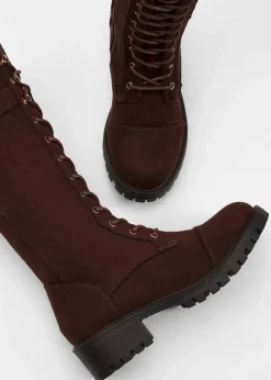 bonprix Stiefel^Schnürstiefel dunkelbraun