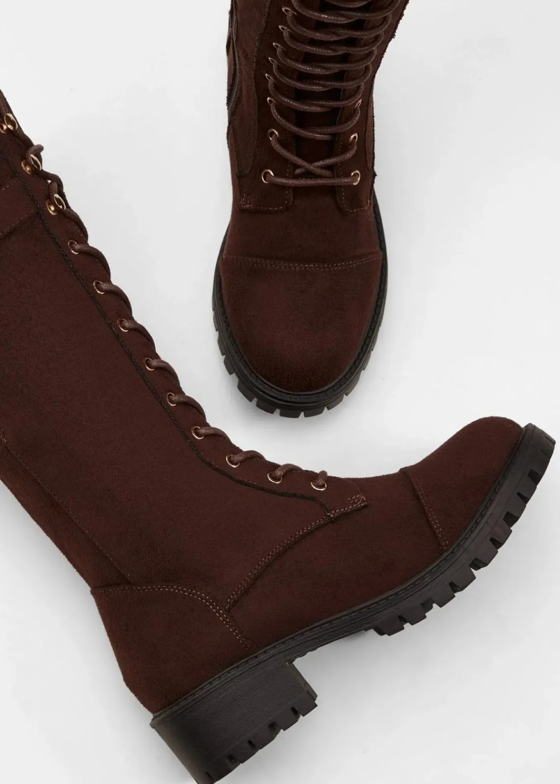 bonprix Stiefel^Schnürstiefel dunkelbraun