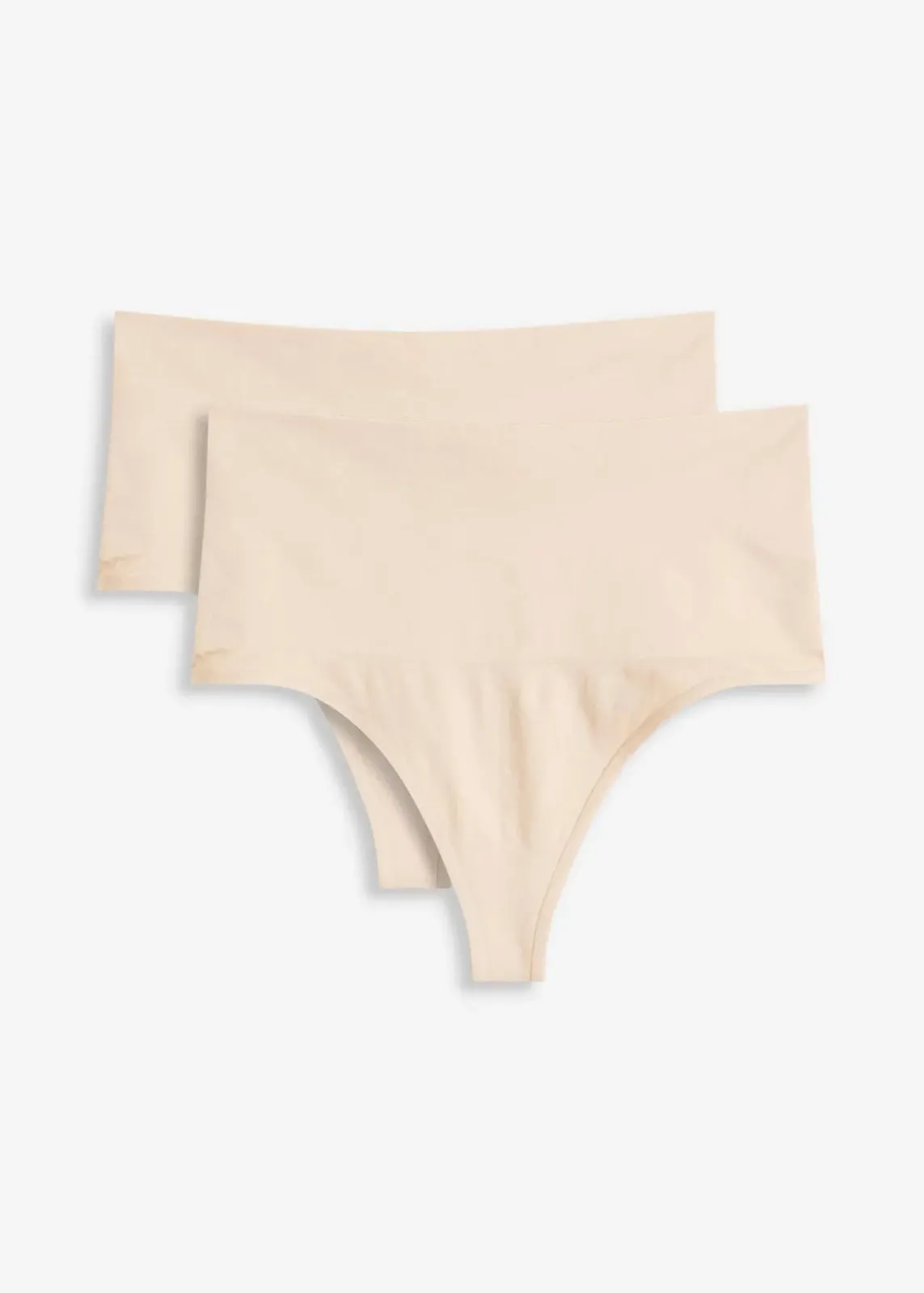 bonprix Nachhaltigere Materialien|Höschen^Seamless Light Shape-String (2er Pack) 2x sandbeige