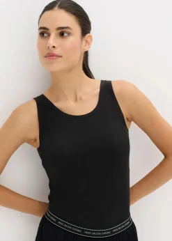 bonprix Bekleidung·Sweat|Sportbekleidung^Seamless Longtop aus Rippe schwarz
