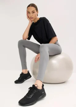 bonprix Bekleidung·Sweat|Bekleidung·Kleider^Seamless Sport-Leggings Scrunch rauchgrau