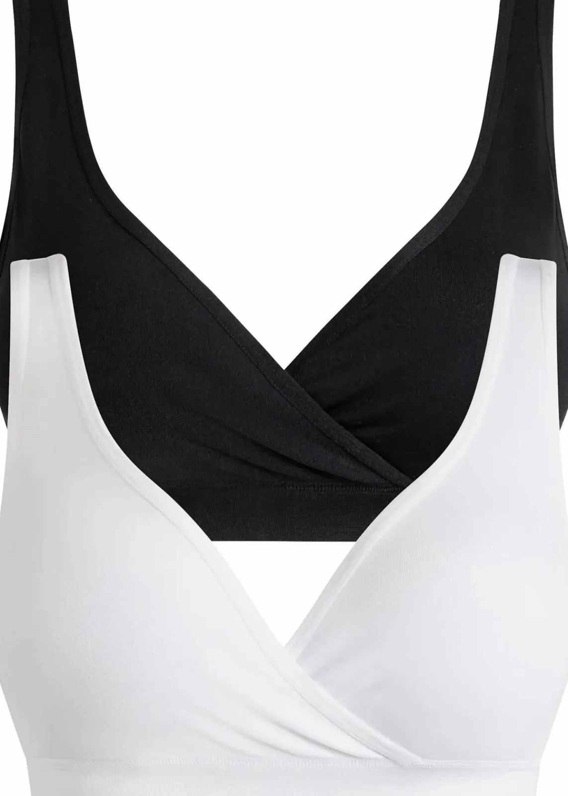 bonprix Wäsche·Still- & Umstandswäsche|Wäsche·Bhs^Seamless Still-Bustier (2er Pack) schwarz + weiß