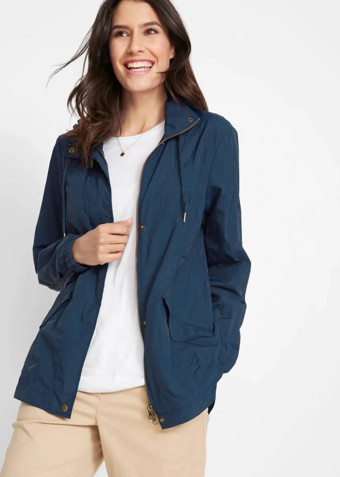 bonprix Jacken & Mäntel^sehr leichte Übergangsjacke dunkelblau