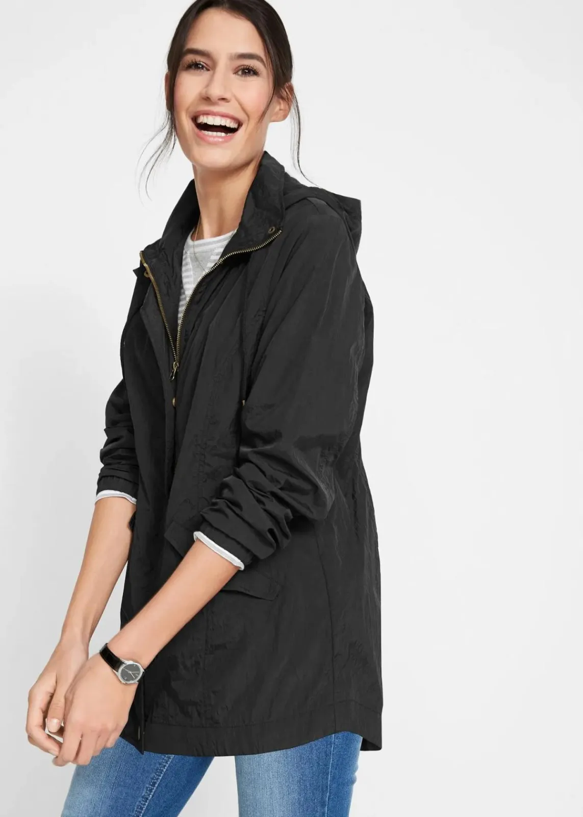 bonprix Jacken & Mäntel^sehr leichte Übergangsjacke schwarz