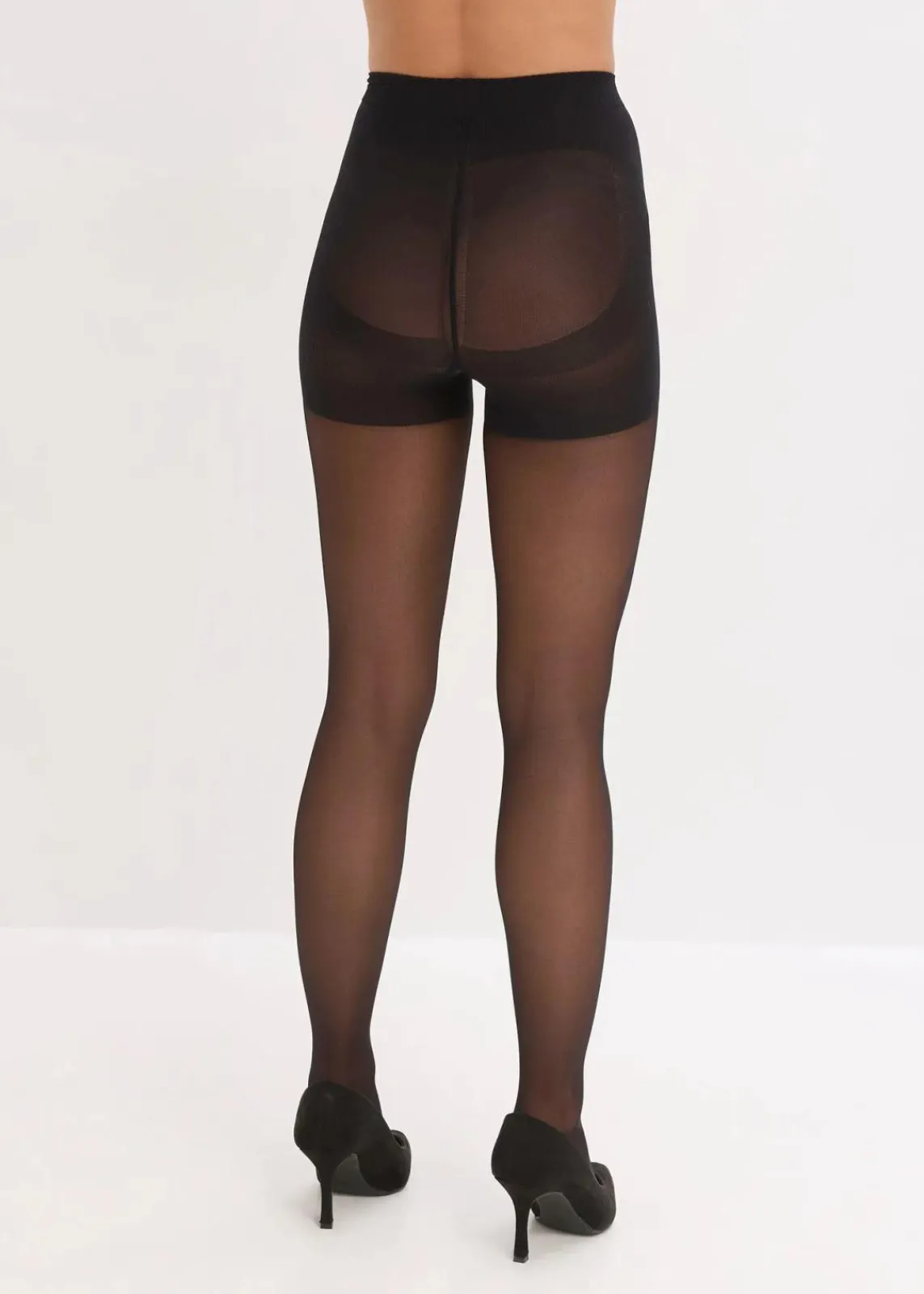 bonprix Wäsche·Socken & Strumpfhosen|Socken & Strumpfhosen^Semitransparente Strumpfhose mit Komfortbündchen + leichte Kompression, 30 DEN schwarz