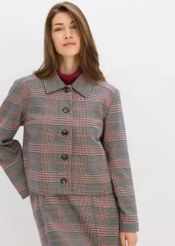 bonprix Bekleidung·Hosen|Jacken & Mäntel^Shacket braun/beige kariert