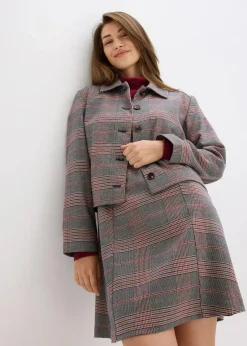 bonprix Bekleidung·Hosen|Jacken & Mäntel^Shacket braun/beige kariert