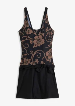 bonprix Badekleider|Shapewear^Shape Badekleid leichte Formkraft schwarz/taupe geblümt