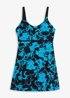 bonprix Bedeckende Bademode|Badekleider^Shape Badekleid leichte Formkraft schwarz/türkis