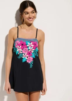 bonprix Nachhaltigere Materialien|Badekleider^Shape Badekleid mittlere Formkraft schwarz floral