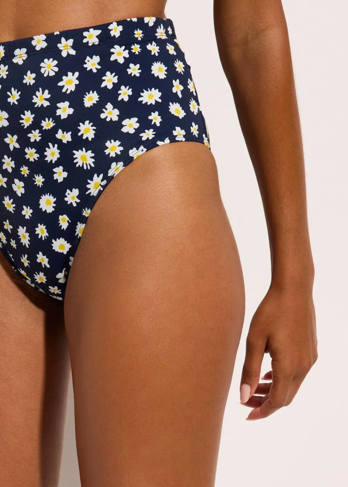 bonprix Nachhaltigere Materialien|Mix & Match^Shape Bikinihose (2er Pack) mittlere Formkraft dunkelblau + dunkelblau bedruckt