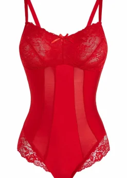 bonprix Wäsche·Shapewear|Wäsche·Bodies^Shape Body mit mittlerer Formkraft tiefrot