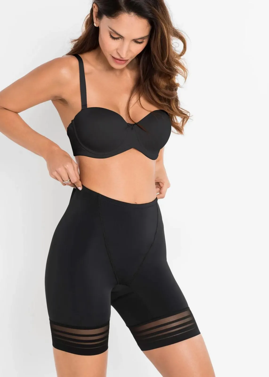 bonprix Wäsche·Radler & Oberschenkelschutz|Wäsche·Basics^Shape Hose mit mittlerer Formkraft schwarz