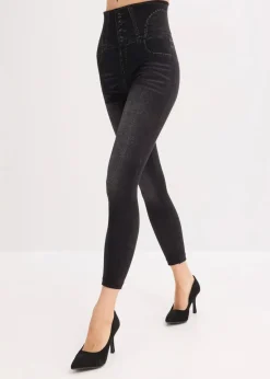 bonprix Wäsche·Shapewear|Wäsche·Socken & Strumpfhosen^Shape Seamless Strumpfleggings Jeansoptik mit starker Formkraft schwarz jeansoptik