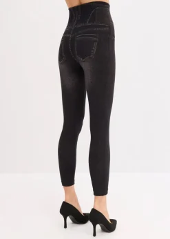 bonprix Wäsche·Shapewear|Wäsche·Socken & Strumpfhosen^Shape Seamless Strumpfleggings Jeansoptik mit starker Formkraft schwarz jeansoptik