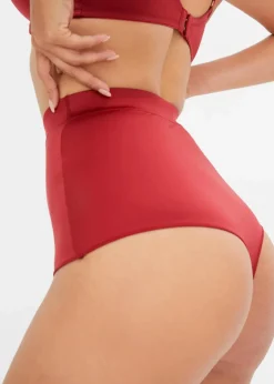 bonprix Höschen|Shapewear^Shape String mit Glanzeffekt und leichter Formkraft (2er Pack) schwarz + abendrot